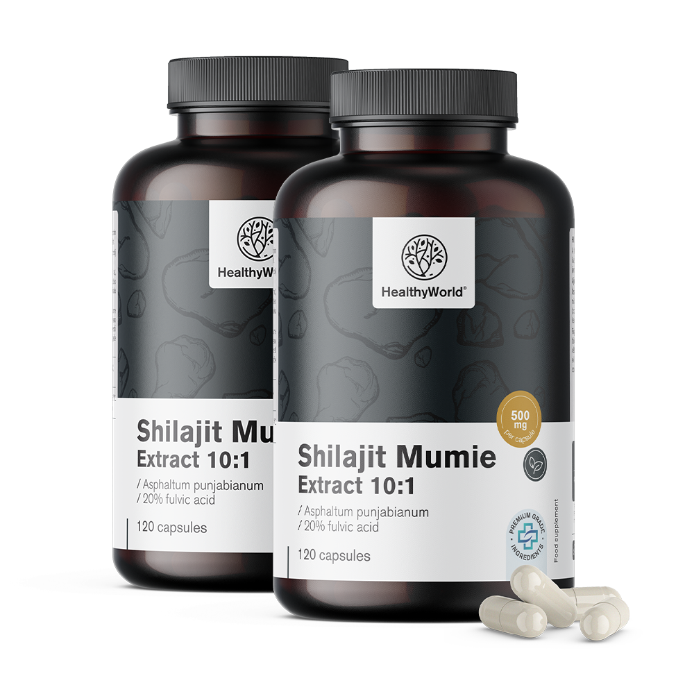 Shilajit Mumie 10:1 în capsule.