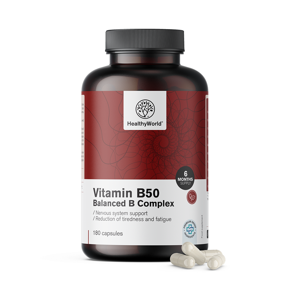 Vitamina B50 complex capsule.