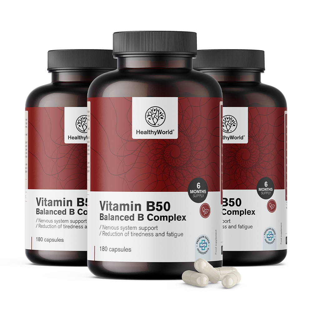 Vitamina B50 complex capsule.