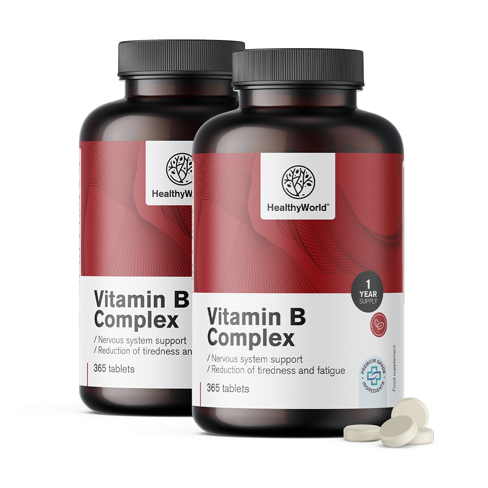 Vitamina B complex cu toate vitaminele B.