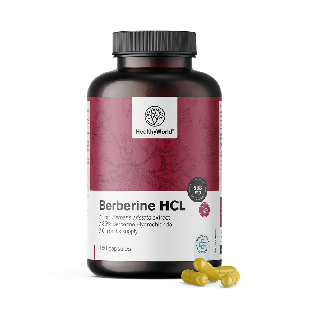 Berberin HCL 500 mg din extractul de Berberis aristata