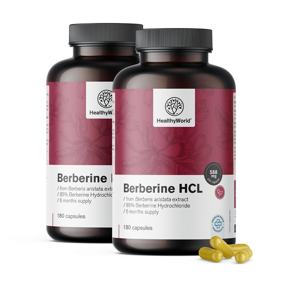 Berberin HCL 500 mg din extractul de Berberis aristata