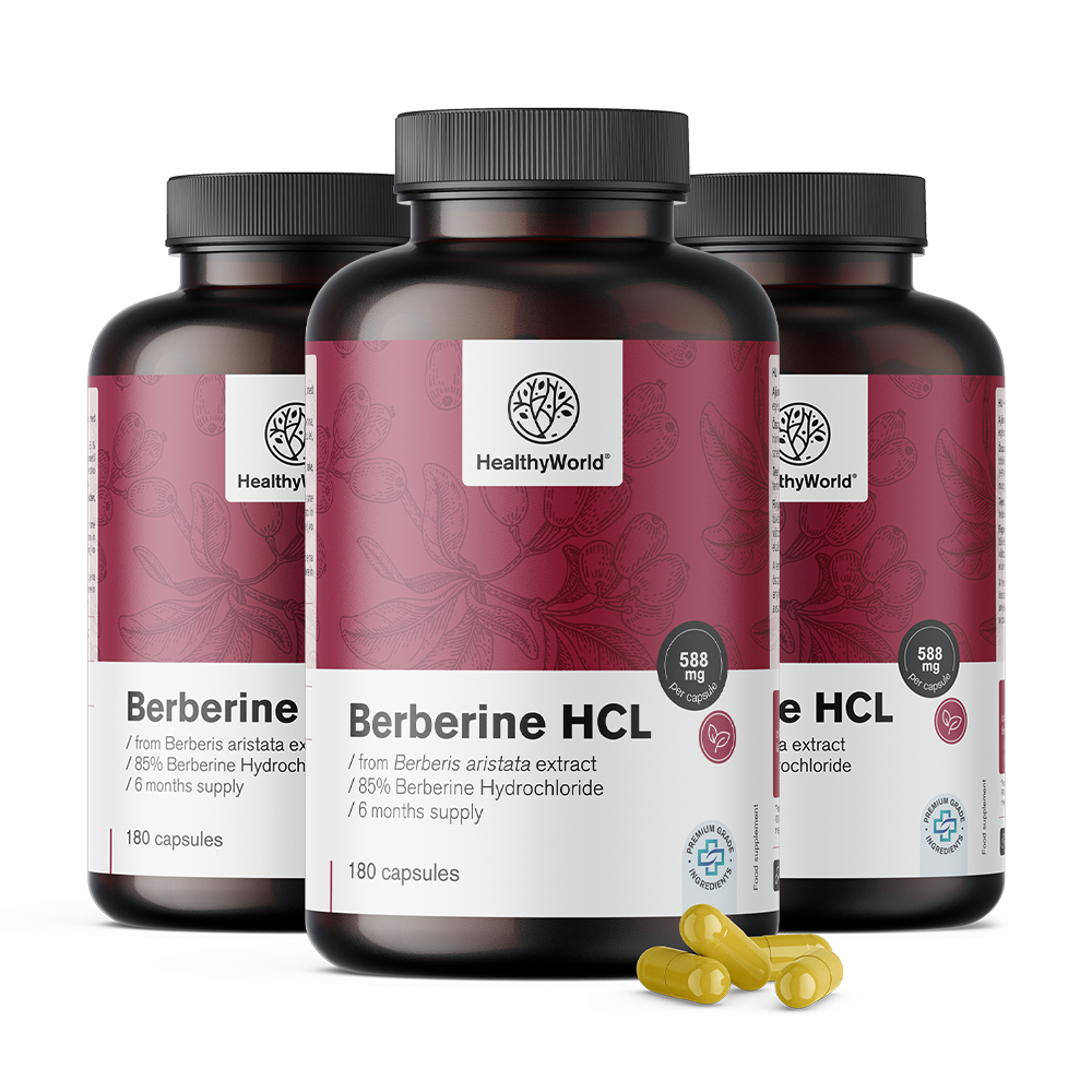 Berberin HCL 500 mg din extractul de Berberis aristata