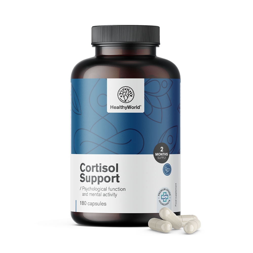 Capsulele de suport Cortisol Support pentru sprijinirea funcționării cognitive.