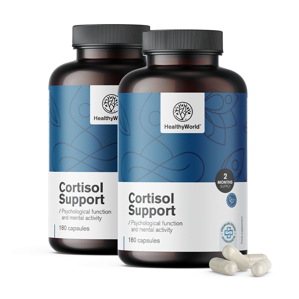 Capsulele de suport Cortisol Support pentru sprijinirea funcționării cognitive.