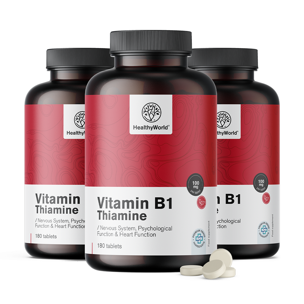 Vitamina B1 - tiamină 100 mg în tablete.