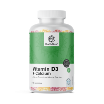 Vitamina D3 + Calciu, 60 de bomboane gumate