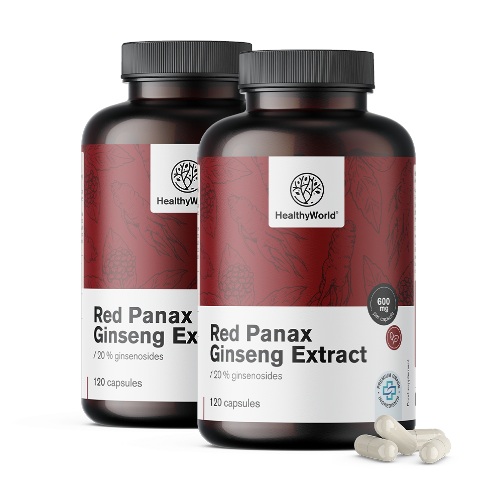 Ginseng roșu Panax - extract de ginseng roșu 600 mg