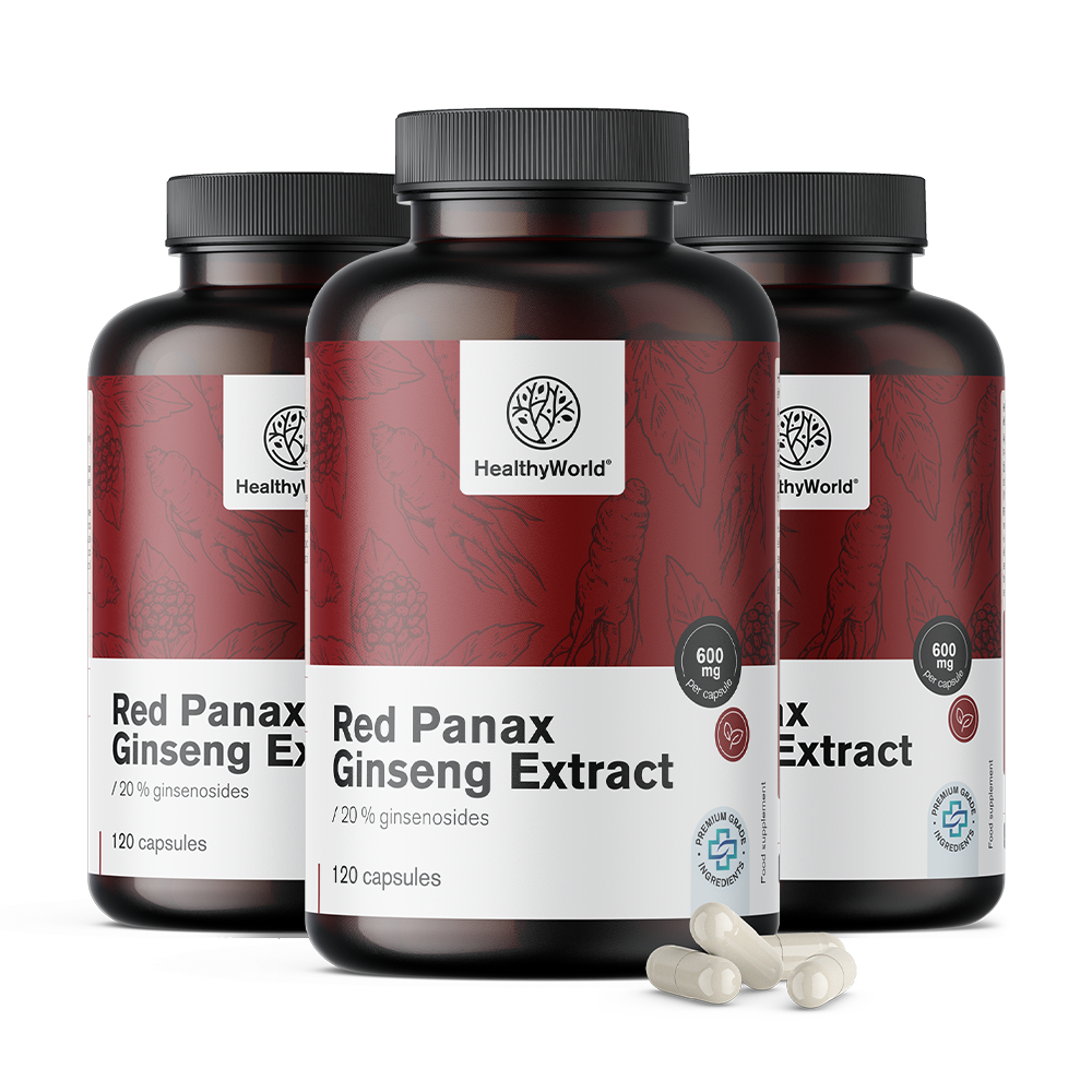 Ginseng roșu Panax - extract de ginseng roșu 600 mg