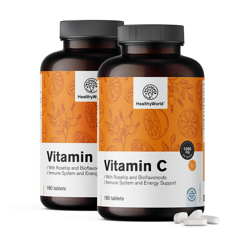 Vitamina C 1000 mg - cu trandafir și bioflavonoizi