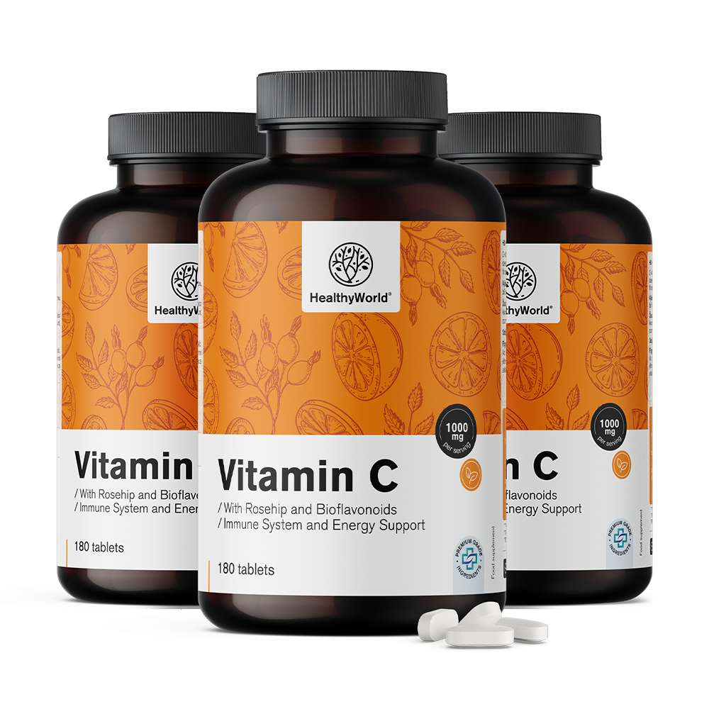 Vitamina C 1000 mg - cu trandafir și bioflavonoizi