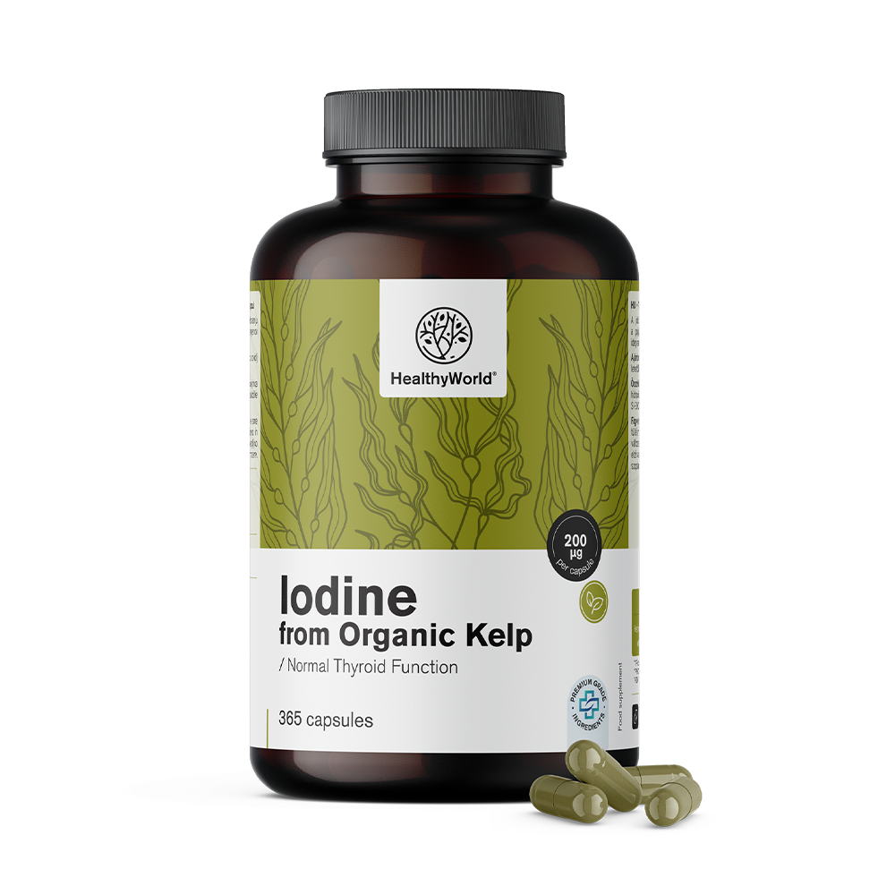 Iod natural 200 µg - din alge BIO kelp