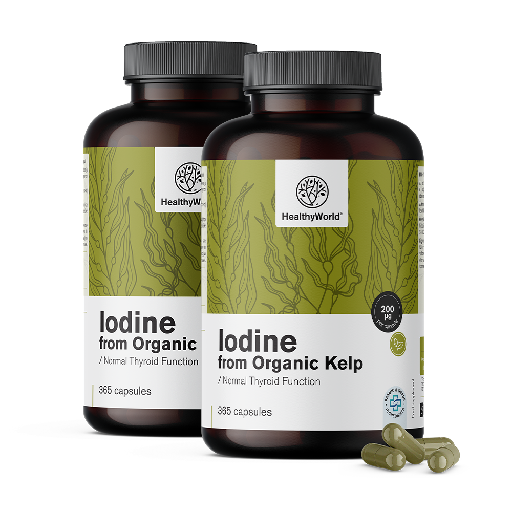 Iod natural 200 µg - din alge BIO kelp