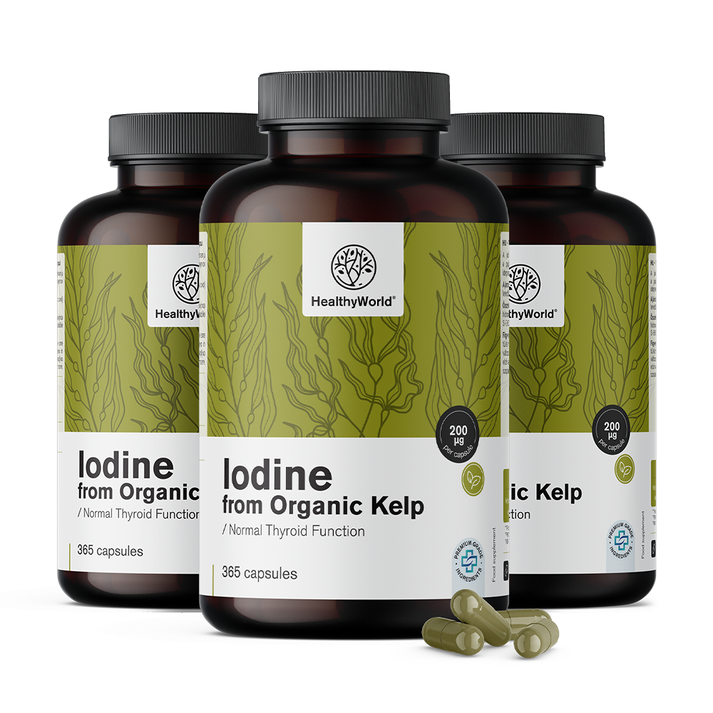 Iod natural 200 µg - din alge BIO kelp